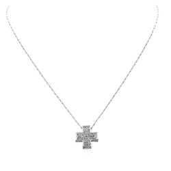 14KT White Gold 1.67ctw Diamond Pendant With Chain