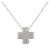 Image 2 : 14KT White Gold 1.67ctw Diamond Pendant With Chain