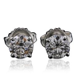 14KT White Gold 1.47ctw Diamond Earrings