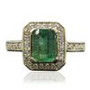 Image 1 : 14KT Yellow Gold 1.57ct Emerald and Diamond Ring