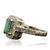 Image 2 : 14KT Yellow Gold 1.57ct Emerald and Diamond Ring