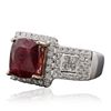 Image 2 : 14KT White Gold 5.58ct Ruby and Diamond Ring