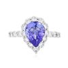 Image 1 : 14KT White Gold 3.42ct Tanzanite and Diamond Ring