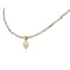 Image 3 : 14KT Yellow Gold 21.73ctw Rough Diamond Necklace With Charm