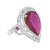 Image 2 : 14KT Two-Tone Gold 8.21ct Ruby and Diamond Ring