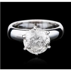 14KT White Gold 3.02ct Brilliant Cut Diamond Solitaire Ring
