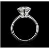 Image 3 : 14KT White Gold 3.02ct Brilliant Cut Diamond Solitaire Ring