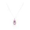 Image 1 : 14KT Rose Gold 19.54ct Kunzite and Diamond Pendant With Chain