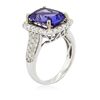 Image 3 : 14KT White Gold 5.29ct Tanzanite and Diamond Ring