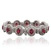 Image 2 : 14KT White Gold 10.89ctw Ruby and Diamond Bracelet
