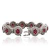 Image 3 : 14KT White Gold 10.89ctw Ruby and Diamond Bracelet