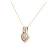 Image 3 : 10KT Yellow Gold 0.50ctw Diamond Pendant With Chain