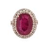 Image 1 : 14KT Rose Gold 9.04ct Ruby and Diamond Ring