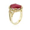 Image 3 : 14KT Yellow Gold 5.84ct Ruby and Diamond Ring