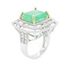 Image 3 : 14KT Two-Tone Gold 9.56ct Emerald and Diamond Ring