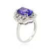 Image 3 : 14KT White Gold 4.16ct Tanzanite and Diamond Ring