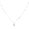 Image 1 : 14KT White Gold 0.96ctw Diamond Pendant With Chain