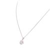 Image 3 : 14KT White Gold 0.96ctw Diamond Pendant With Chain