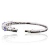 Image 3 : 14KT White Gold 3.85ctw Tanzanite and Diamond Bracelet