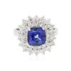 Image 1 : 14KT White Gold 3.23ct Sapphire and Diamond Ring