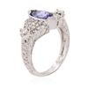 Image 3 : 14KT White Gold 1.04ct Tanzanite and Diamond Ring