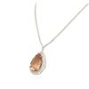 Image 3 : 18KT White Gold GIA Certified 41.45ct Morganite and Diamond Necklace