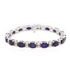 Image 1 : 14KT White Gold 24.00ctw Sapphire and Diamond Bracelet