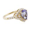 Image 2 : 14KT Yellow Gold 1.44ct Tanzanite and Diamond Ring