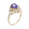 Image 3 : 14KT Yellow Gold 1.44ct Tanzanite and Diamond Ring
