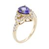 Image 3 : 14KT Yellow Gold 1.44ct Tanzanite and Diamond Ring