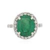 Image 1 : 14KT White Gold 4.33ct Emerald and Diamond Ring