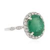 Image 2 : 14KT White Gold 4.33ct Emerald and Diamond Ring