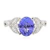 Image 1 : 14KT White Gold 1.92ct Tanzanite and Diamond Ring