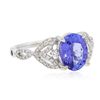 Image 2 : 14KT White Gold 1.92ct Tanzanite and Diamond Ring