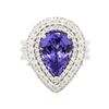 Image 1 : 14KT White Gold 5.16ct Tanzanite and Diamond Ring