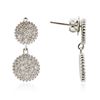 Image 2 : 14KT White Gold 1.18ctw Diamond Earrings