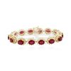 Image 1 : 14KT Yellow Gold 21.45ctw Ruby and Diamond Bracelet