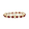 Image 2 : 14KT Yellow Gold 21.45ctw Ruby and Diamond Bracelet
