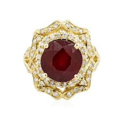 14KT Yellow Gold 1.70ct Ruby and Diamond Ring