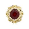 Image 1 : 14KT Yellow Gold 1.70ct Ruby and Diamond Ring