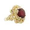 Image 2 : 14KT Yellow Gold 1.70ct Ruby and Diamond Ring