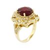 Image 3 : 14KT Yellow Gold 1.70ct Ruby and Diamond Ring