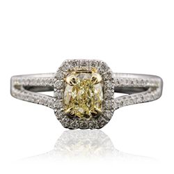 14KT Two-Tone Gold 1.02ctw Diamond Engagement Ring