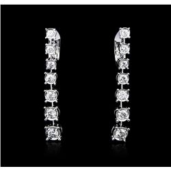 14KT White Gold 0.80ctw Diamond Earrings