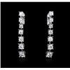 Image 1 : 14KT White Gold 0.80ctw Diamond Earrings