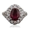 Image 1 : SILVER 3.32ct Ruby and Topaz Ring SLV376