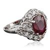 Image 2 : SILVER 3.32ct Ruby and Topaz Ring SLV376
