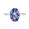 Image 1 : 14KT White Gold 3.35ct Tanzanite and Diamond Ring