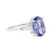 Image 2 : 14KT White Gold 3.35ct Tanzanite and Diamond Ring