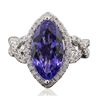 Image 1 : 14KT White Gold 3.88ct Tanzanite and Diamond Ring